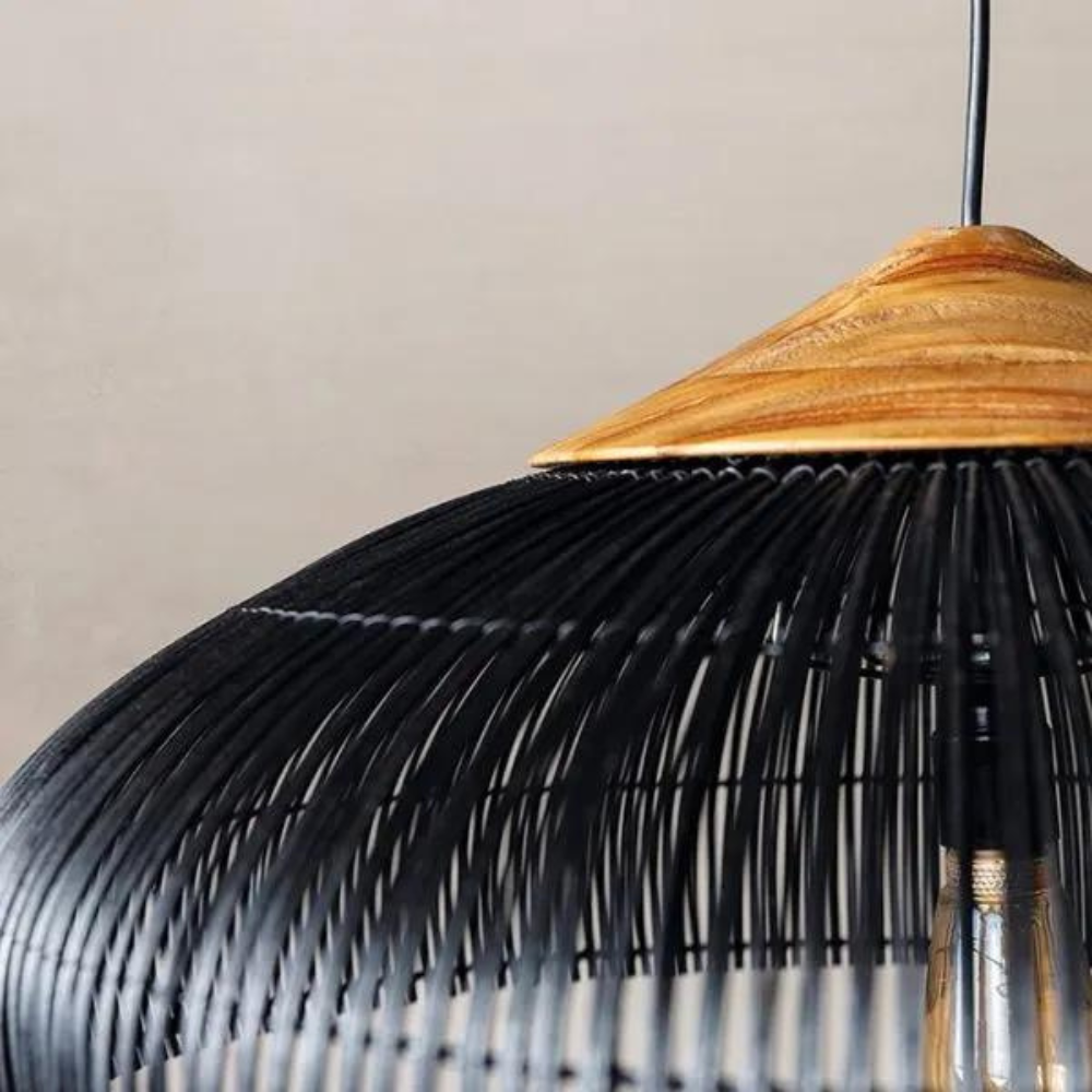 Handwoven Bamboo Rattan Pendant Light | 40cm 50cm 60cm | Natural 3000K LED