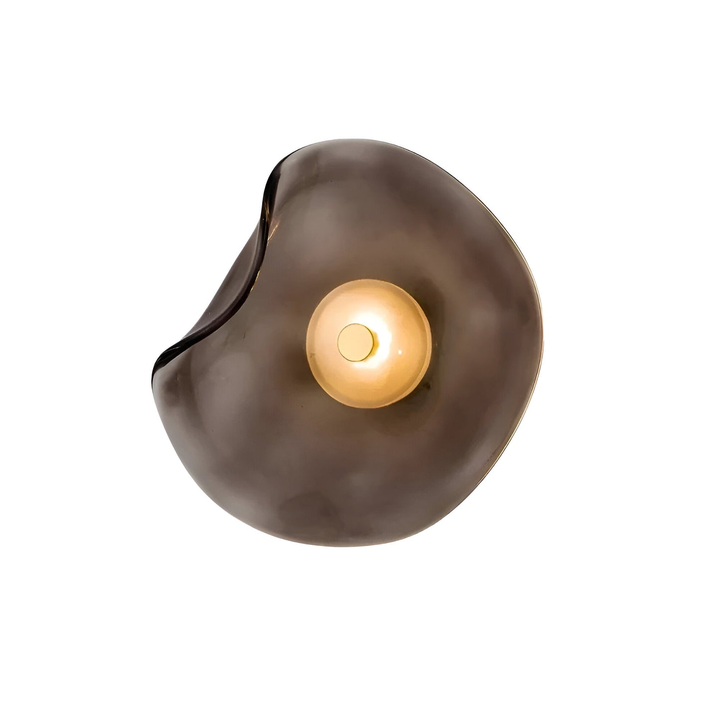 Nordic Curved Glass LED Wall Light Up Down | 25cm | Polished Metal | 260V