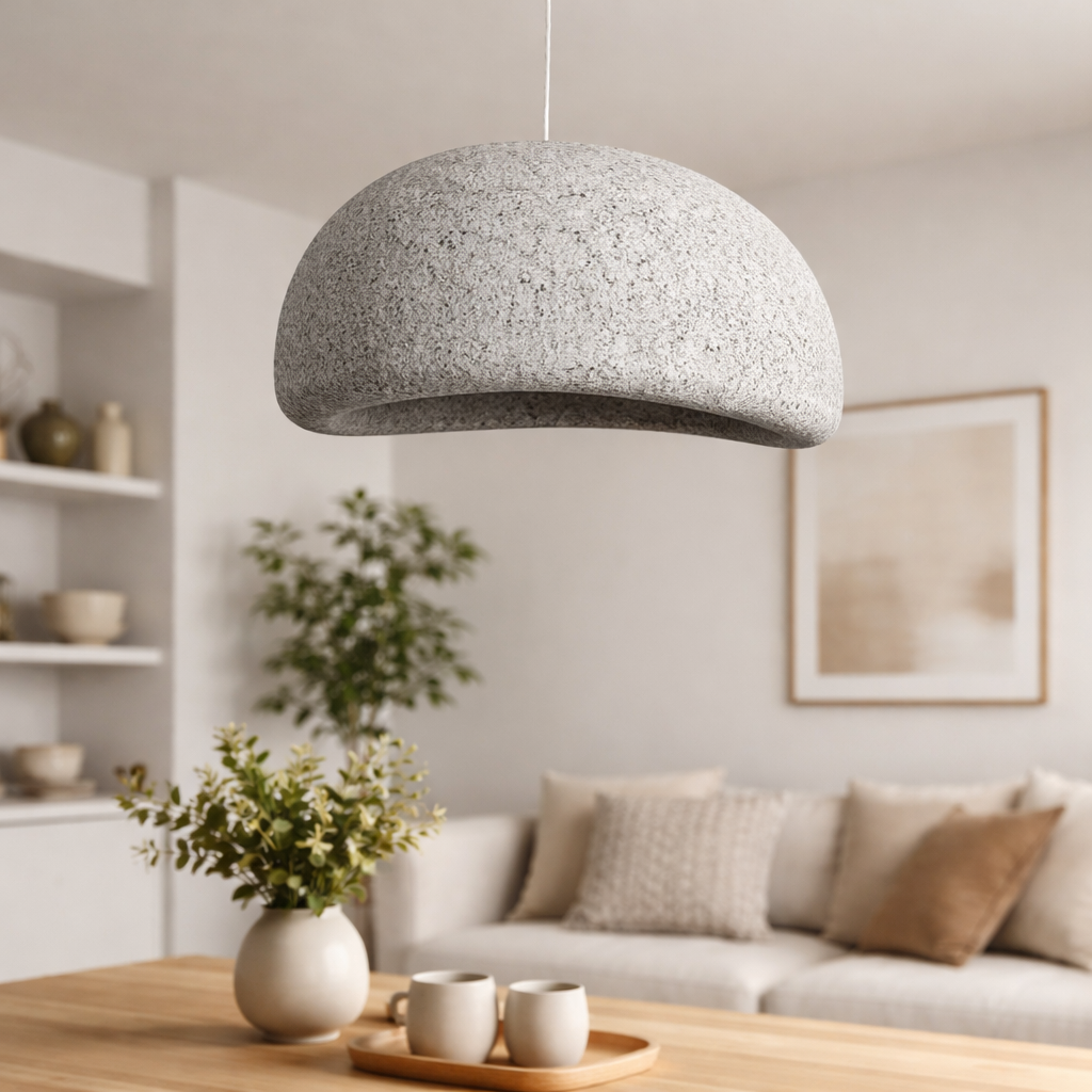 Wabi Sabi Fiberglass Pendant Light | 40cm 50cm 60cm 80cm | 3000K Warm Light