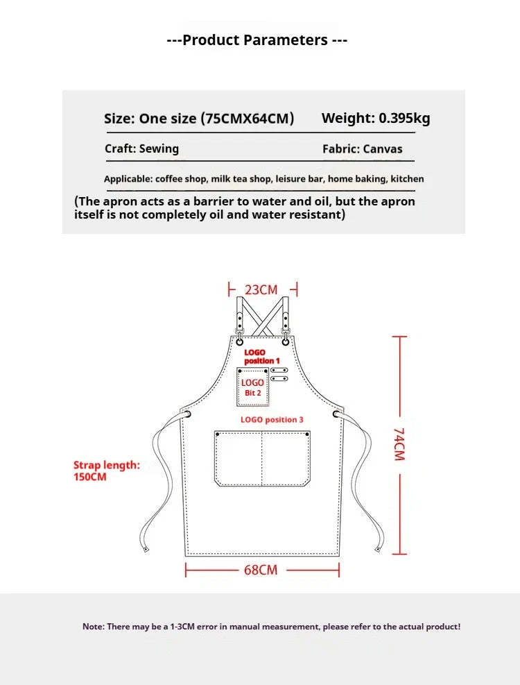 ProWear | Canvas Kitchen Apron | Unisex Chef & Workwear