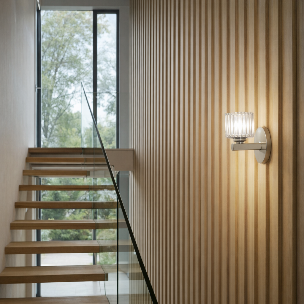 Crystal Wall Light Iron Accent Decor | 15 x 24 cm | E27 Direct Wired LED