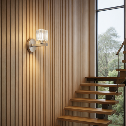 Crystal Wall Light Iron Accent Decor | 15 x 24 cm | E27 Direct Wired LED