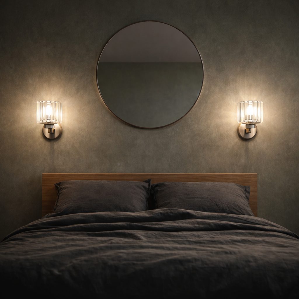 Crystal Wall Light Iron Accent Decor | 15 x 24 cm | E27 Direct Wired LED