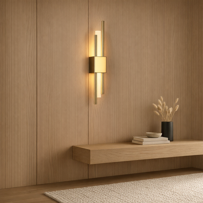 Black and Gold Wall Sconce Iron Acrylic | 50 x 8 cm | 6W 480 Lumens LED