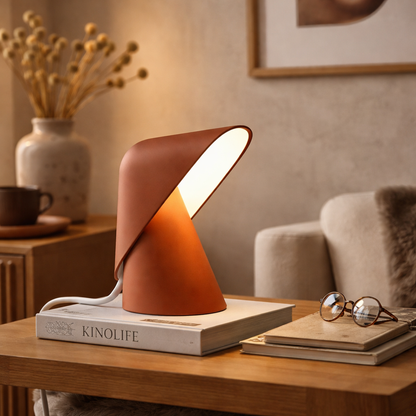 Modern Glow Table Lamp Brushed Nickel | 15 x 10 x 20 Inch | Plug-In Silver