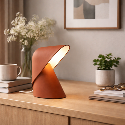 Modern Glow Table Lamp Brushed Nickel | 15 x 10 x 20 Inch | Plug-In Silver