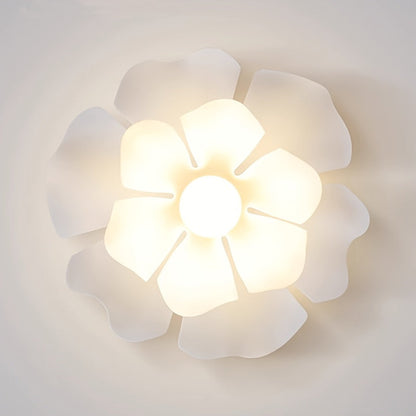 Petal Flower Ceiling Light | Modern Floral Semi Flush Mount Fixture
