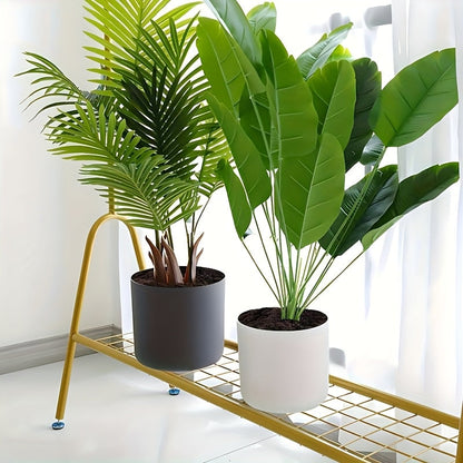 Modern Round Planter with Wooden Legs | Indoor & Outdoor Decorative Plant Pot