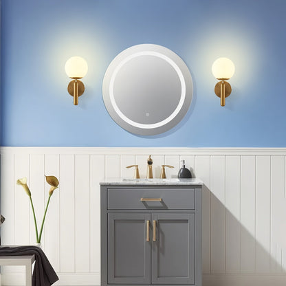 Modern Glass Wall Sconce | Elegant Metal Bedroom Light