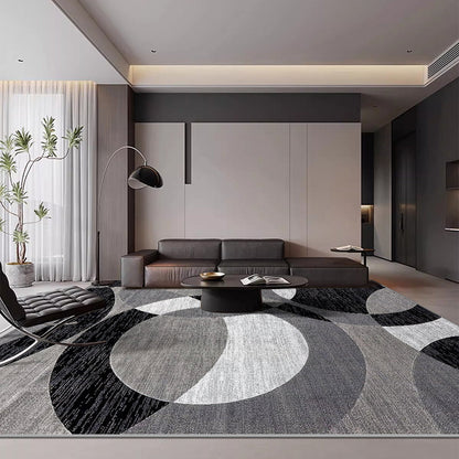 Orbit Weave Geometric Rug | Soft Velvet Non-Slip Floor Mat