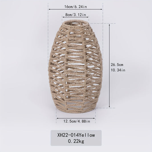 Modern Handwoven Rope Pendant Shade | Natural Woven Ceiling Light