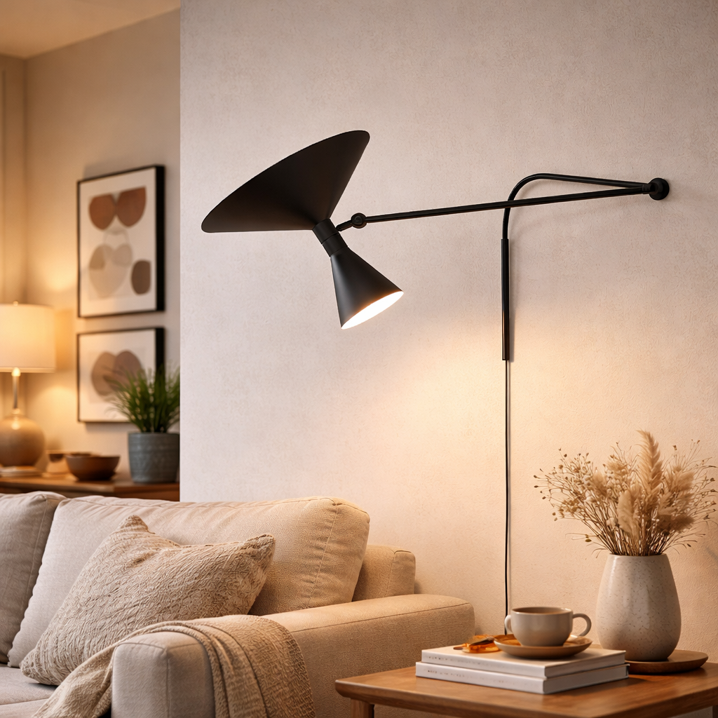 Abstract Flower Wall Light Artistic Decor | Black Gray White | Wall Mount