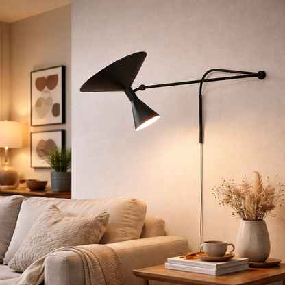 Abstract Flower Wall Light Artistic Decor | Black Gray White | Wall Mount