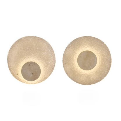 LED Acrylic Travertine Wall Lamp 30cm | Natural Stone Base | 3-Color 220V