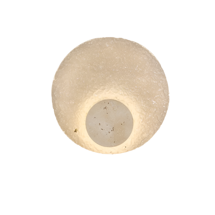LED Acrylic Travertine Wall Lamp 30cm | Natural Stone Base | 3-Color 220V