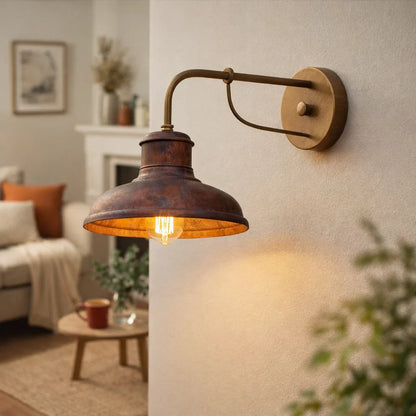 Florence Antique Solid Copper Wall Lamp | 250mm 300mm Dia | G95 Motion Sensor