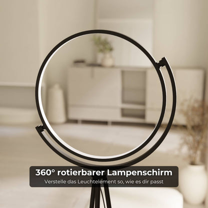 Black Arc Floor Lamp | Modern Standing Lamp with 360° Shade