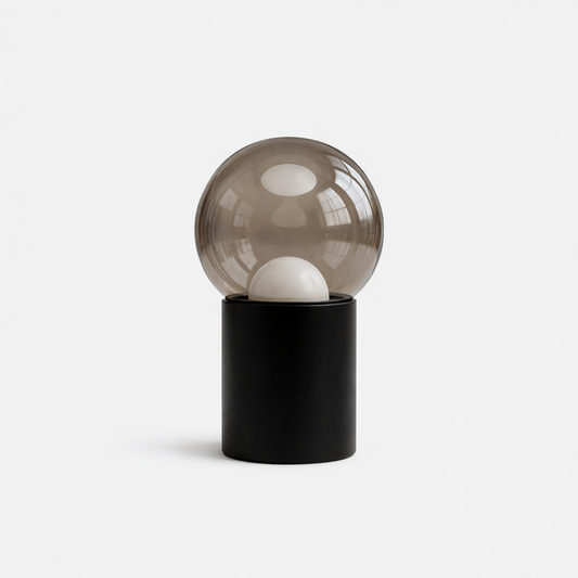 Black Chrome Table Lamp | Warm White LED | 20cm | Minimalist Indoor Light