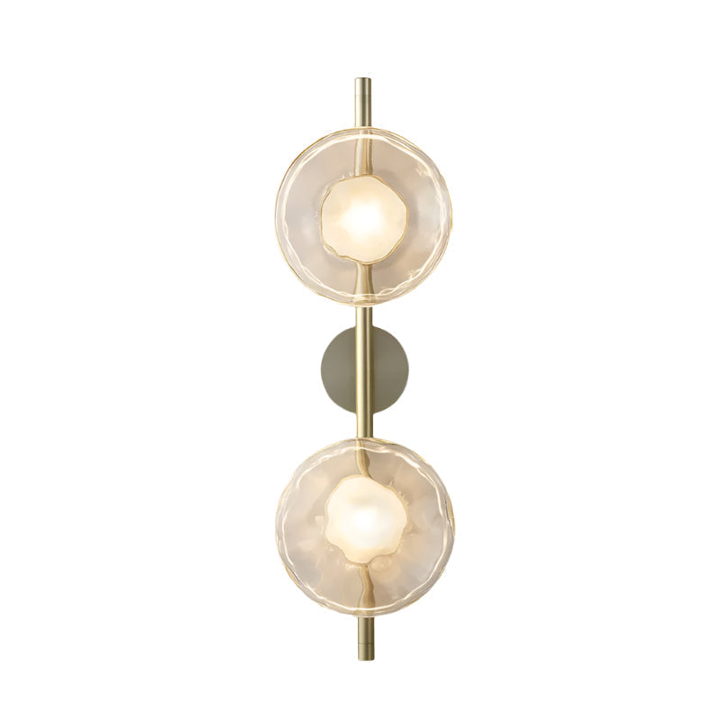 Nordic Round Glass Wave Wall Light | 20cm 38cm 65cm 95cm | 5W Warm LED