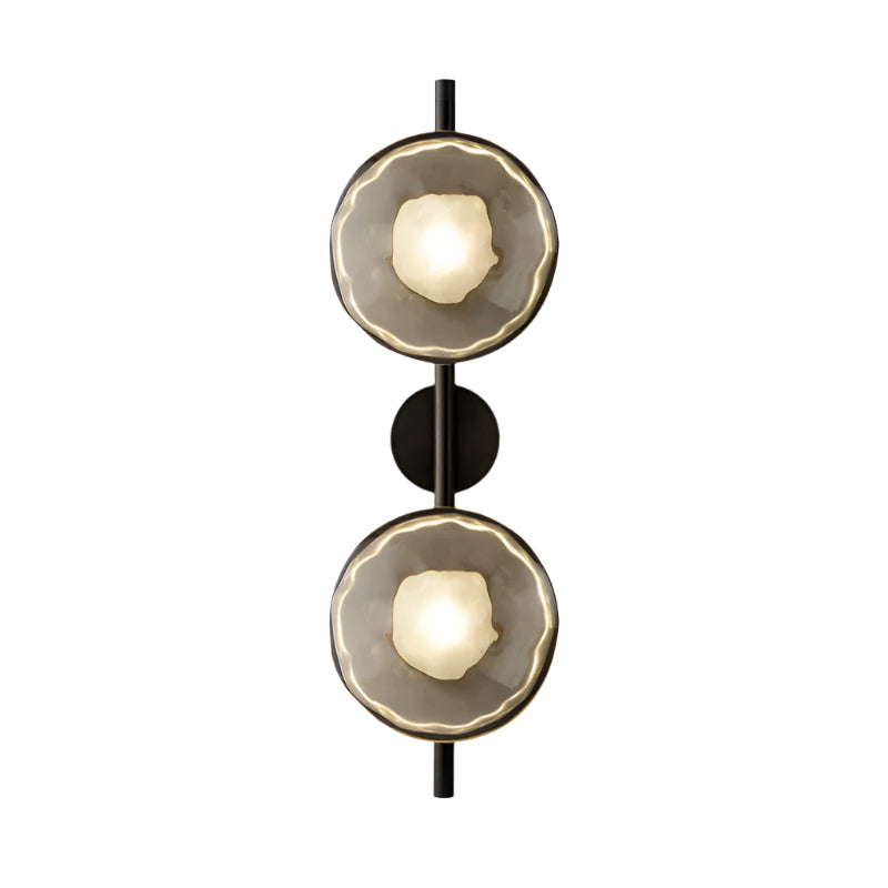 Nordic Round Glass Wave Wall Light | 20cm 38cm 65cm 95cm | 5W Warm LED