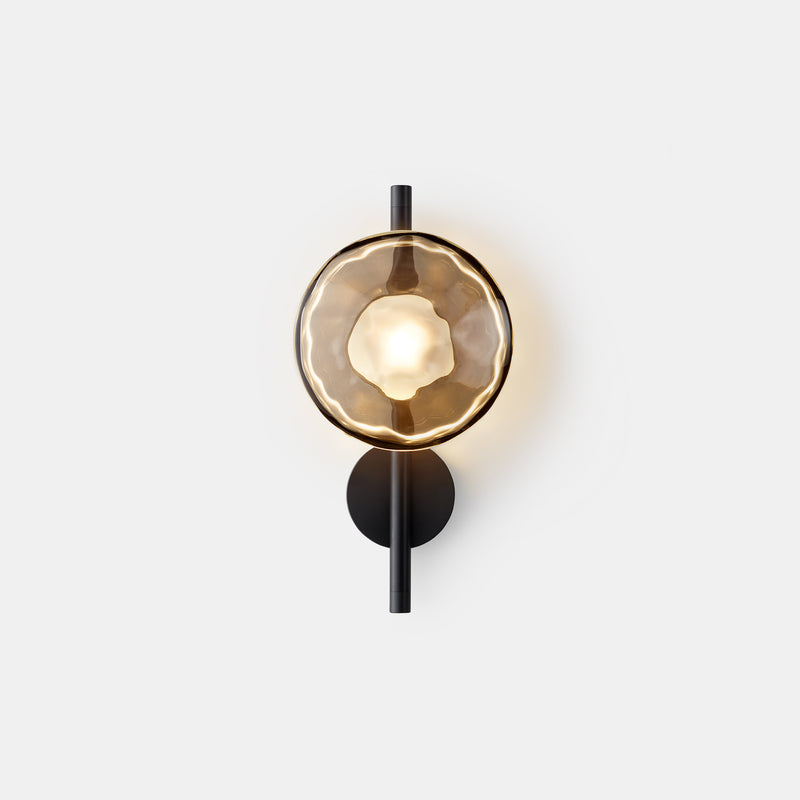 Nordic Round Glass Wave Wall Light | 20cm 38cm 65cm 95cm | 5W Warm LED