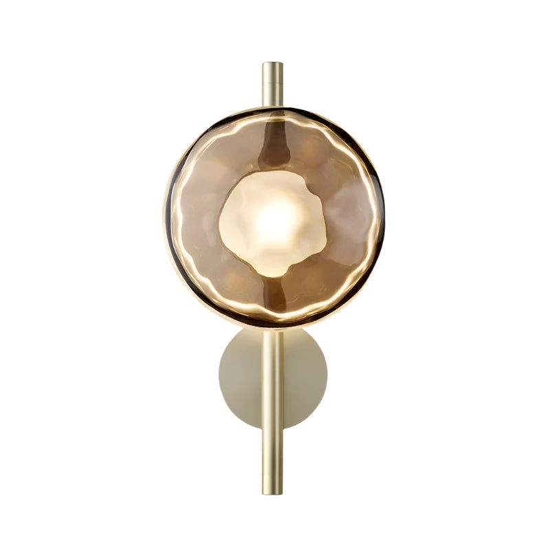 Nordic Round Glass Wave Wall Light | 20cm 38cm 65cm 95cm | 5W Warm LED