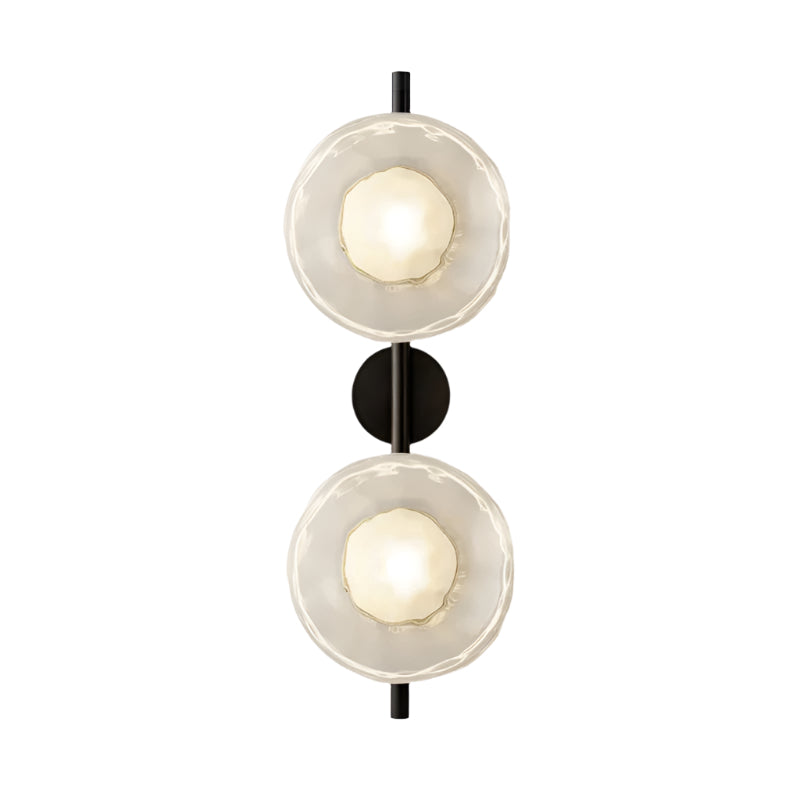 Nordic Round Glass Wave Wall Light | 20cm 38cm 65cm 95cm | 5W Warm LED