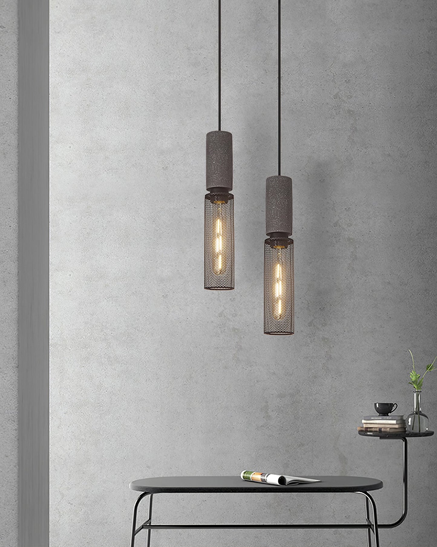 Urban Concrete Pendant Light | Industrial LED Hanging Lamp