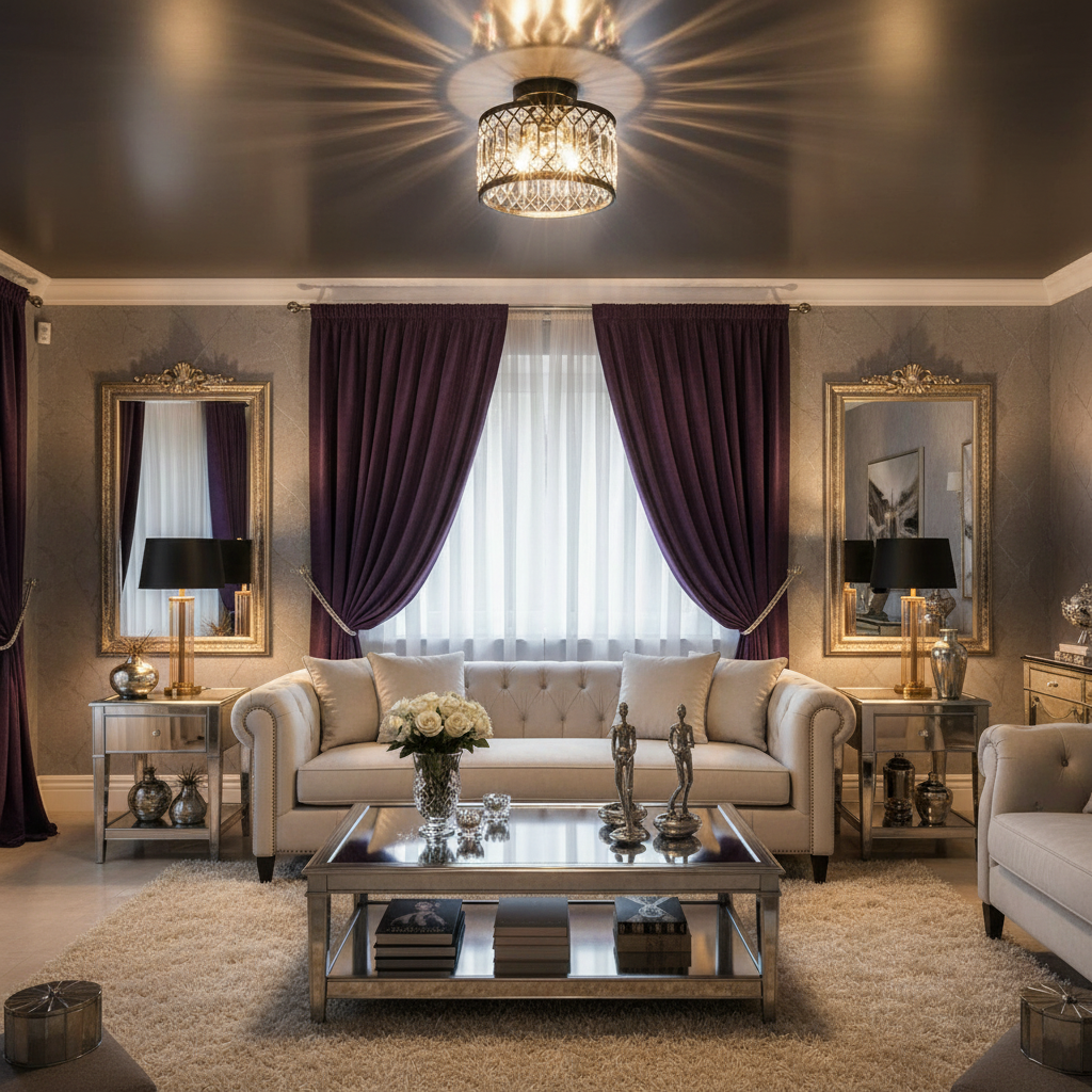 Crystal Flush Mount Ceiling Light Iron | 22 x 20 cm | E27 Indoor IP20 LED