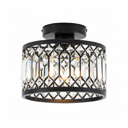 Crystal Flush Mount Ceiling Light Iron | 22 x 20 cm | E27 Indoor IP20 LED