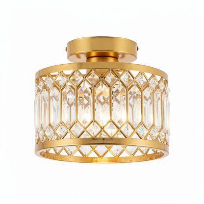 Crystal Flush Mount Ceiling Light Iron | 22 x 20 cm | E27 Indoor IP20 LED