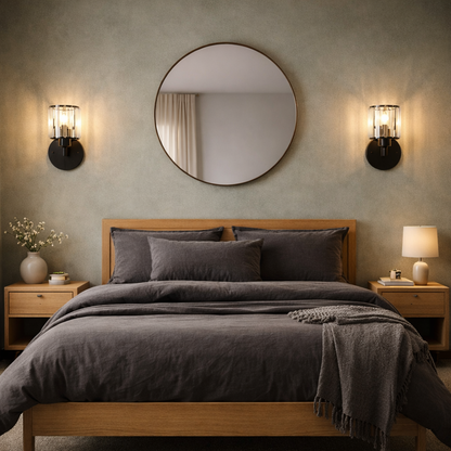 Crystal Wall Light Iron Accent Decor | 15 x 24 cm | E27 Direct Wired LED