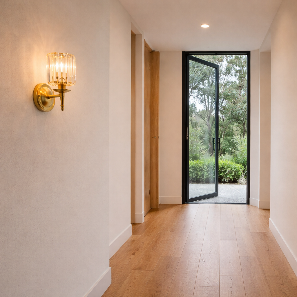 Crystal Wall Light Brass Gold Sconce | 5.9 x 11.8 Inch | E14 Indoor LED