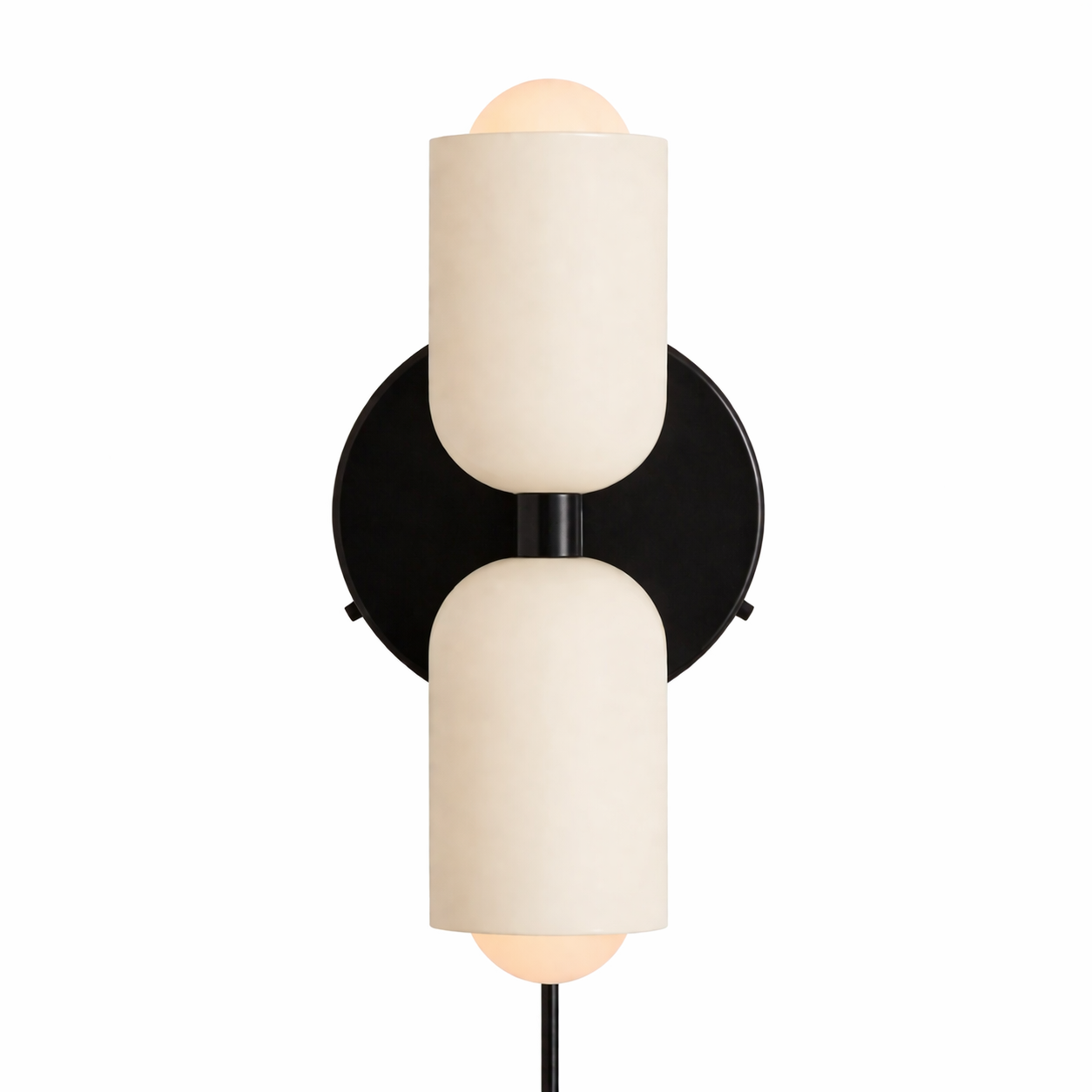 Double Head Wall Light Glass Metal | 9 x 4.7 Inch | E26 E27 Hardwired Fixture