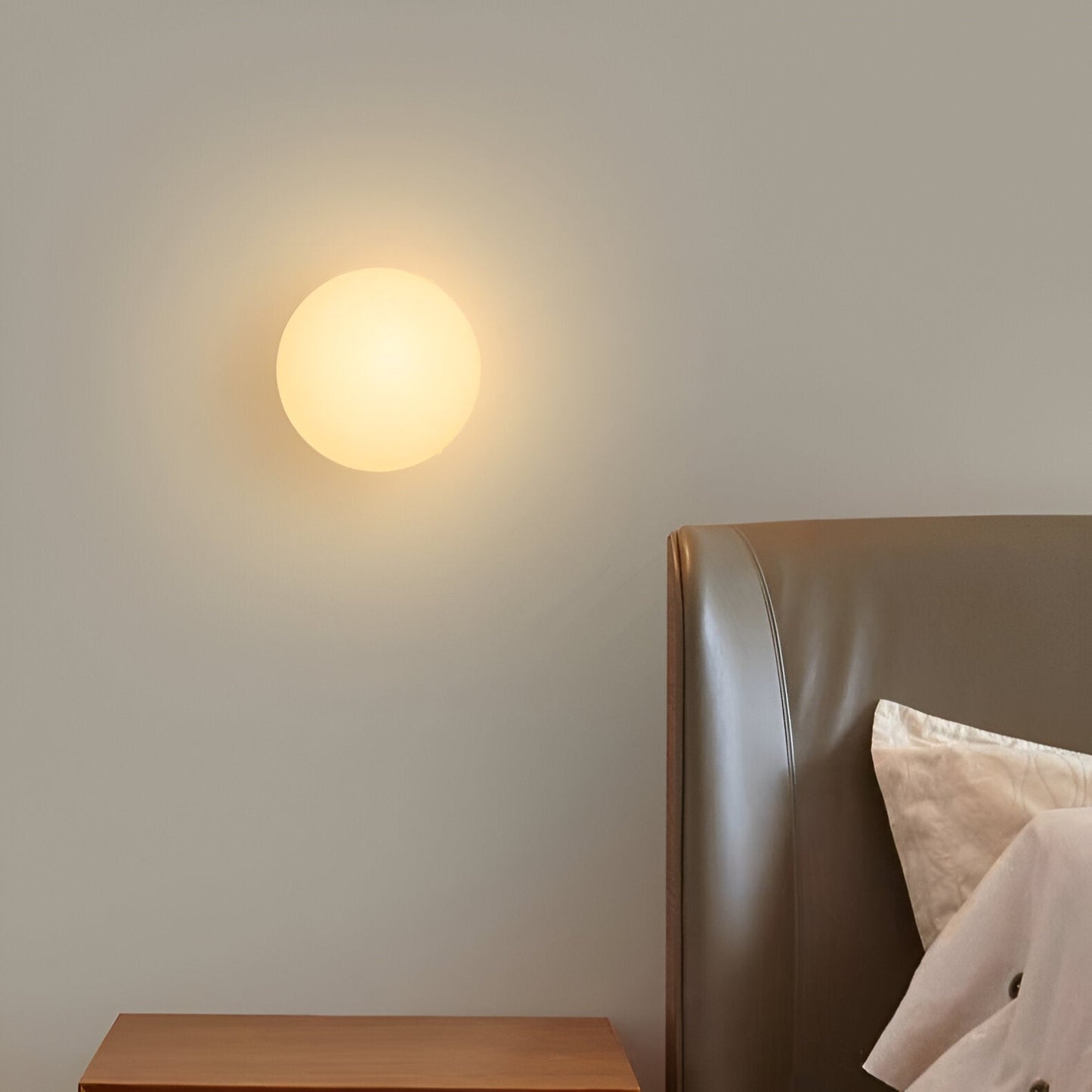 Elara Haus Round Glass Sconce Wall Light | 12cm 15cm 18cm 20cm | 3 Color