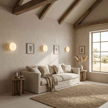 Elara Haus Round Glass Sconce Wall Light | 12cm 15cm 18cm 20cm | 3 Color