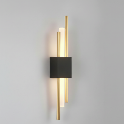 Black and Gold Wall Sconce Iron Acrylic | 50 x 8 cm | 6W 480 Lumens LED