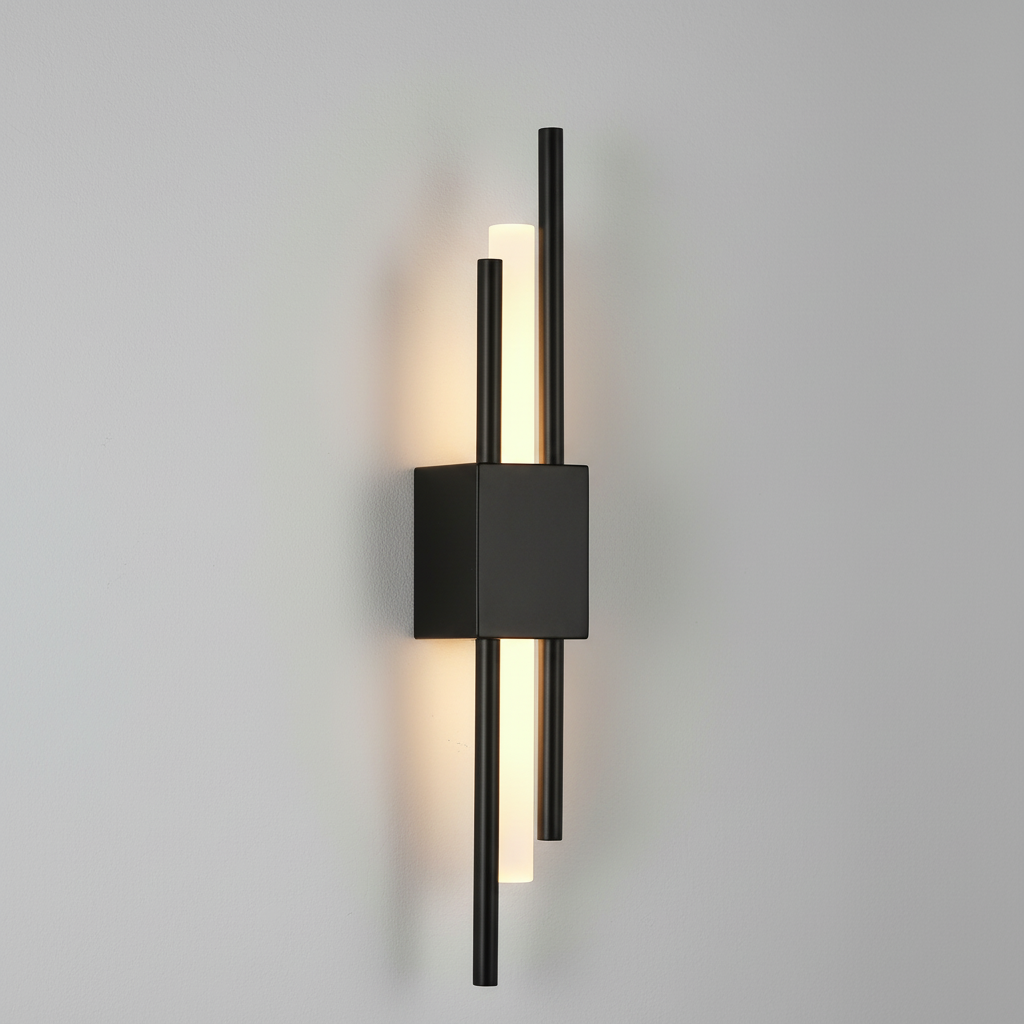 Black and Gold Wall Sconce Iron Acrylic | 50 x 8 cm | 6W 480 Lumens LED