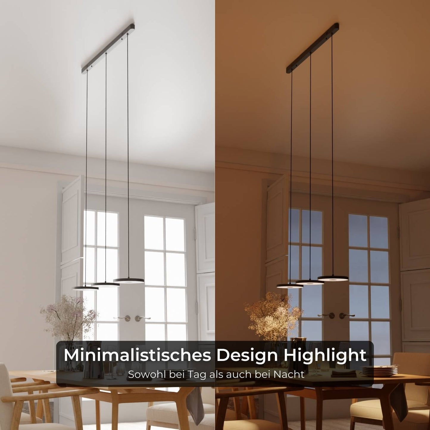 Evanos | Modern Glass Pendant Light for Kitchen Lighting