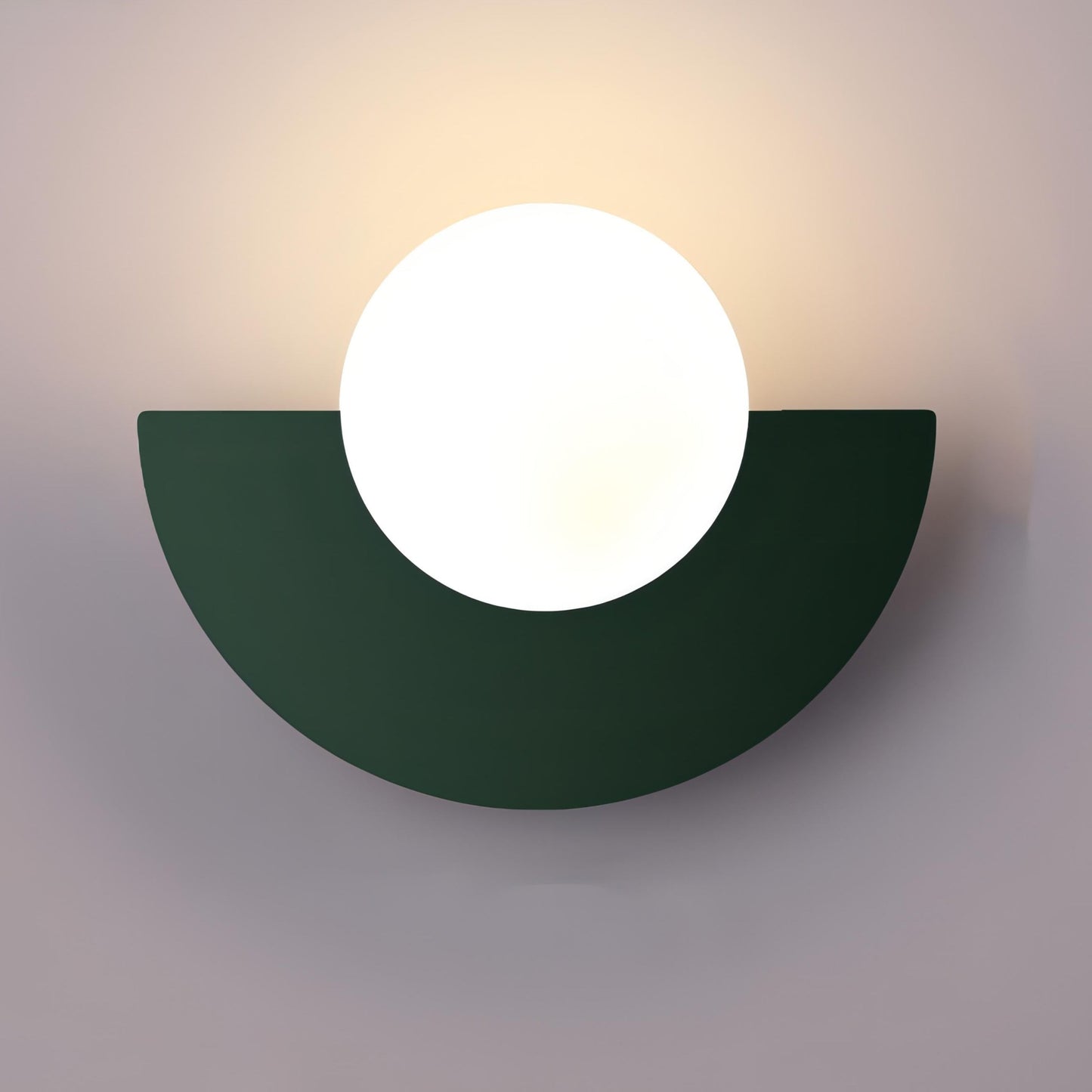 Wall Sconce Minimalist Spherical Design | 20cm Glass & Iron | Multiple Colors