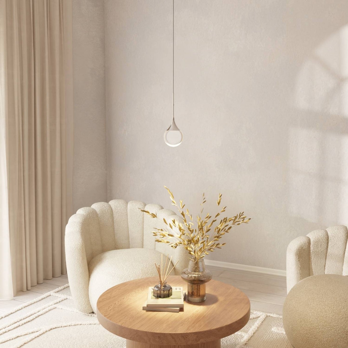 Fadio | Modern Chrome-Plated Pendant Lamp