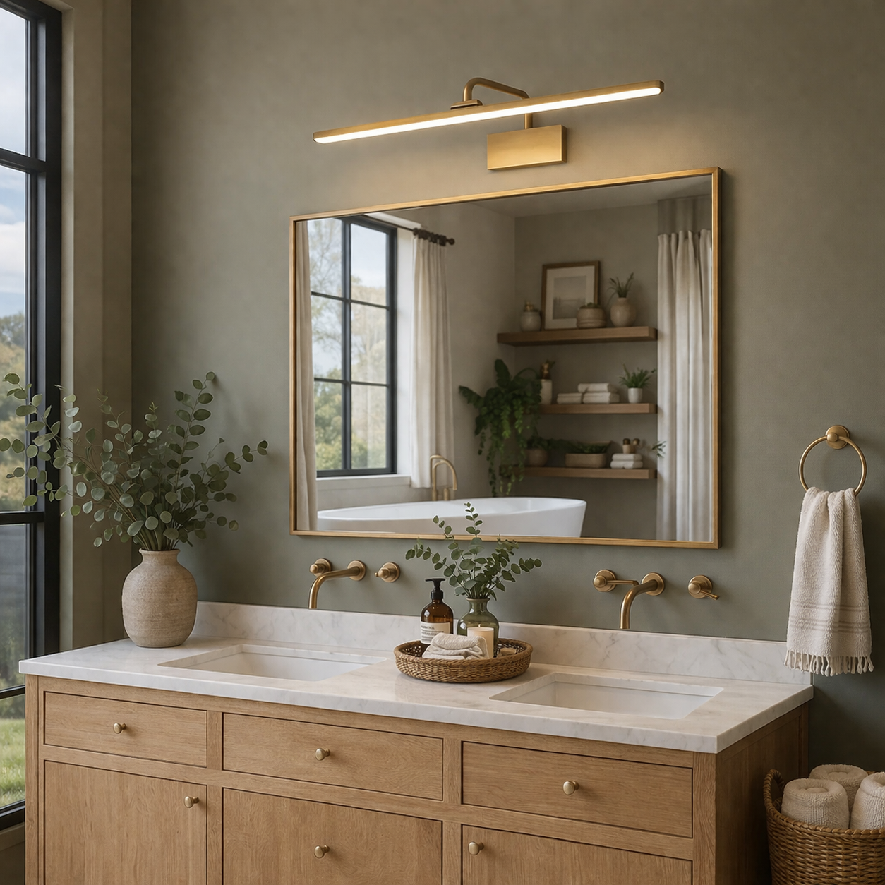 Vanity Light Gold Integrated LED | 3 Color Temps | 9W 14W 16W | 220-240V Metal