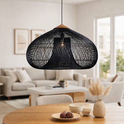 ndmade Wisteria Rattan Pendant Light | 40cm 50cm 60cm | Natural 3000K LED