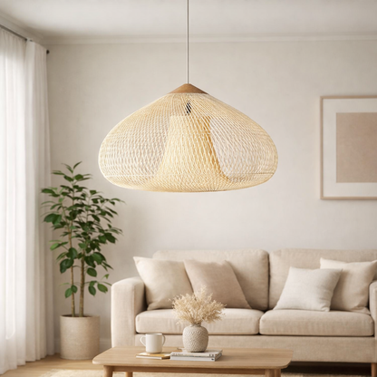 ndmade Wisteria Rattan Pendant Light | 40cm 50cm 60cm | Natural 3000K LED