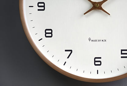 Nordic Wall Clock | Minimalist Wood Frame Design