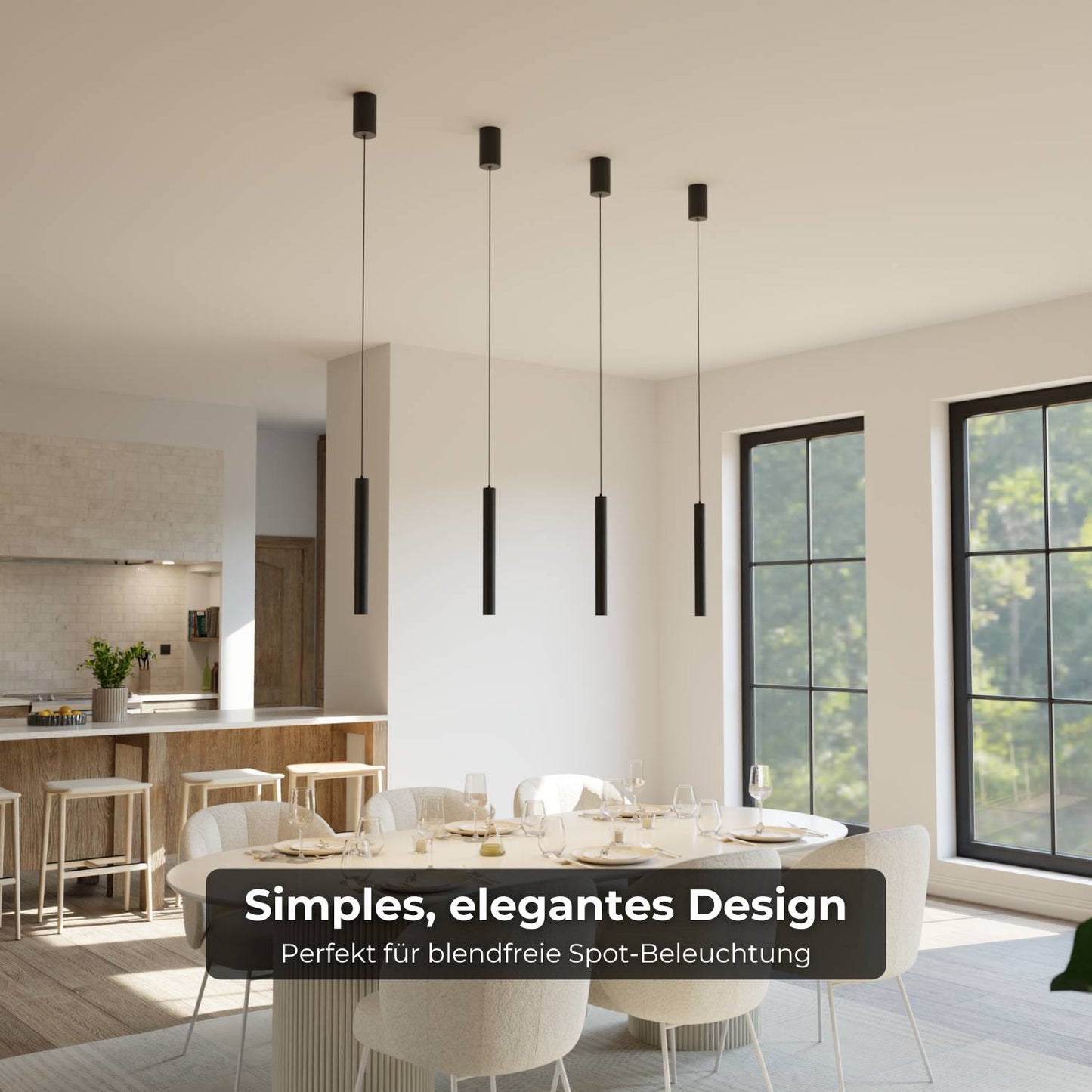 Hovaro | Elegant Kitchen Pendant Lighting with Glass Accents