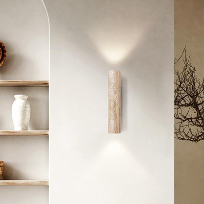 Japandi Travertine Tube Wall Light Up Down | E27 | 16cm 23cm 28cm 32cm | 220V