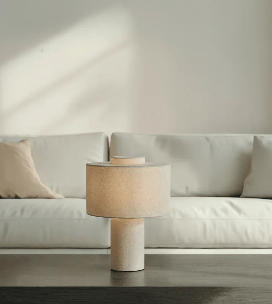 Minimalist Cream Table Lamp | 38.5cm | Plug-in Electric | Ambient Lighting
