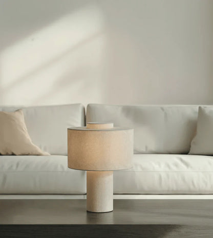 Minimalist Cream Table Lamp | 38.5cm | Plug-in Electric | Ambient Lighting