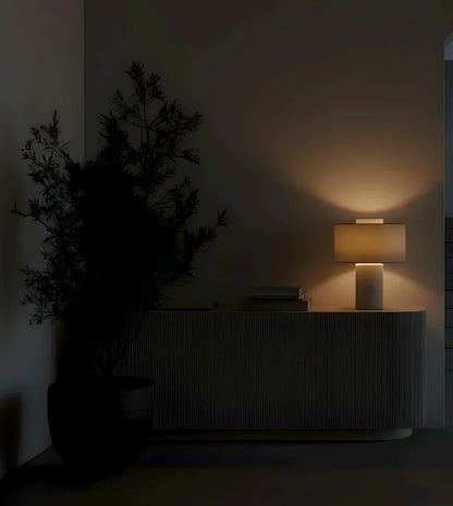 Minimalist Cream Table Lamp | 38.5cm | Plug-in Electric | Ambient Lighting